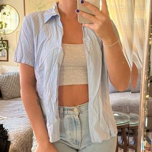 Women’s blue button up